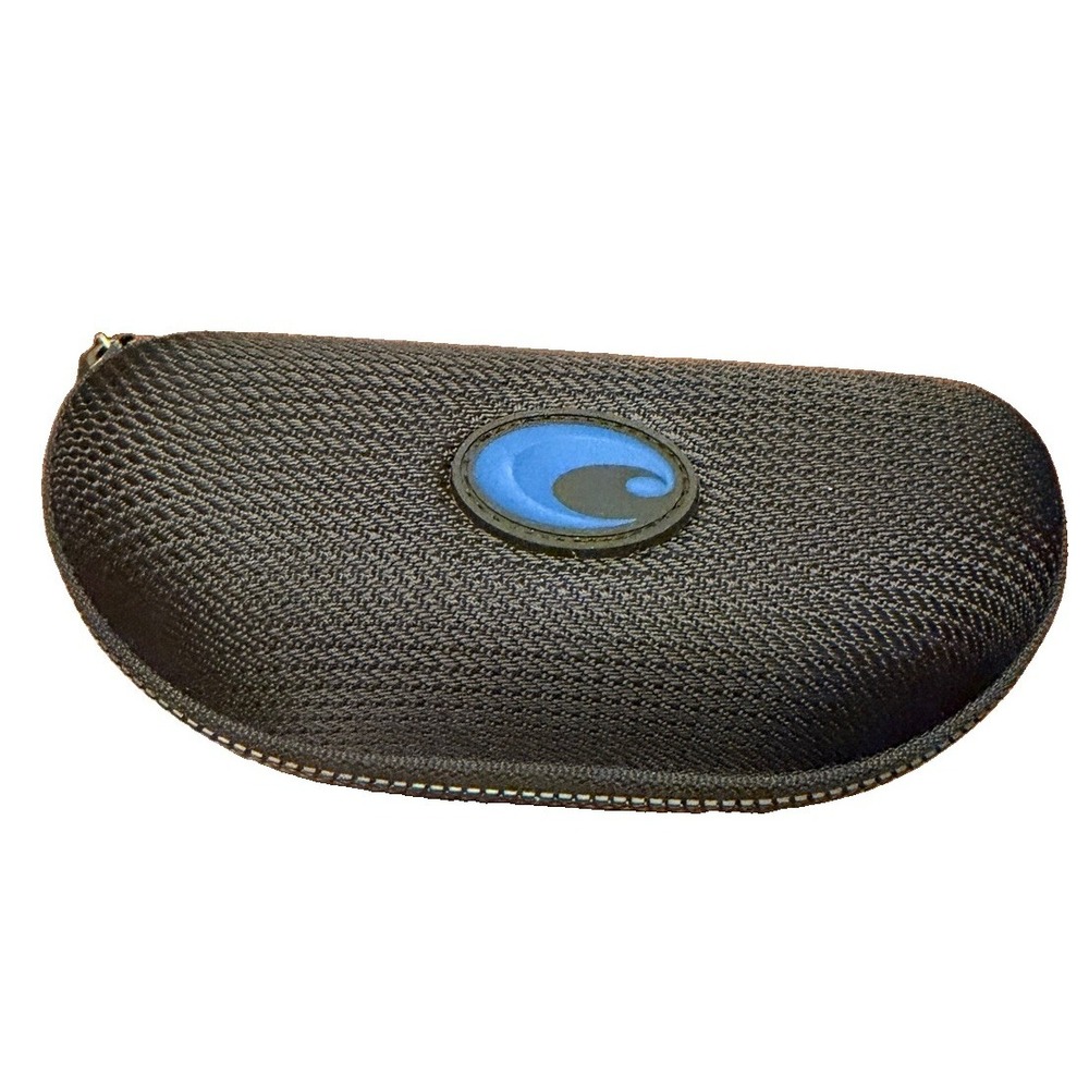 Authentic Costa Del Mar Sunglasses Case Black Hard Zipper Protective EVA Shell